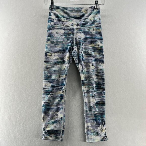 Lululemon Leggings Women Sz 4 Inspire Crop II Pull On Stretch Workout Multicolor - Picture 1 of 10